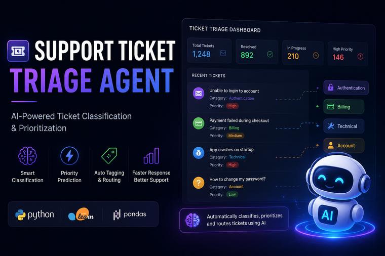 Support Ticket Triage Agent — AI-powered ticket classification and prioritization